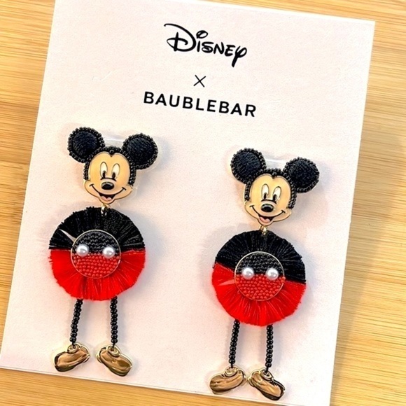 Brand New Disney x BaubleBar Mickey Mouse Beaded Drop Earrings - Picture 10 of 15